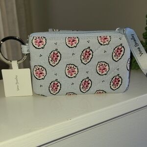 NWT Vera Bradley Light Blue and Pink Quilted Key And Card Holder